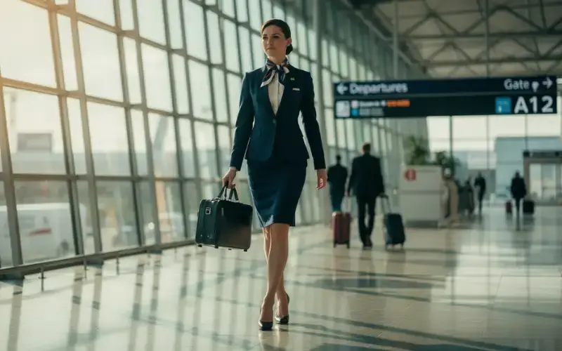 Determinando la cantidad de azafatas necesarias en un avión comercial Avión comercial